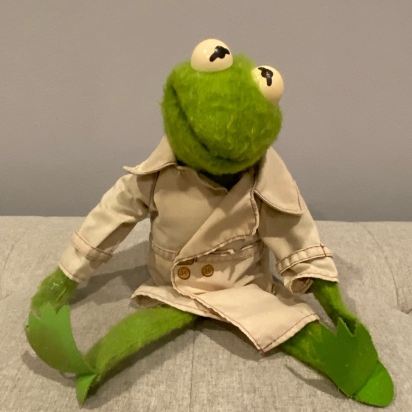 Fisher Price Vintage Kermit The Frog Muppet Detective Plush - 1981 - Picture 1 of 8